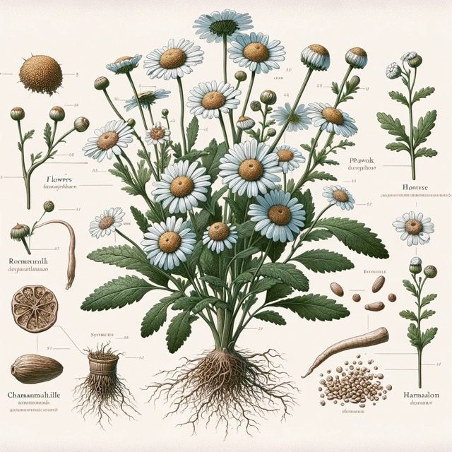 Botanický popis rumančka rímskeho (Chamaemelum nobile)