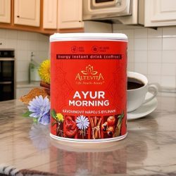 Raňajková káva, Ayur Morning, Koreň Čakanky, Inulín, Reishi, Altevita, 120g