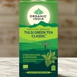 Tulsi so Zeleným čajom, Vitalita a energia, Organic India, 25 vrecúšok