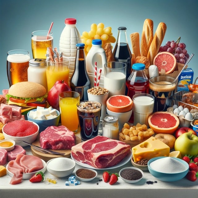 Spracované potraviny, červené mäso, mliečne výrobky, cukry, kofeín a alkohol môžu zvyšovať hladinu kyselín v tele.